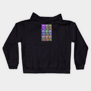 Alien Heads Pop Art Kids Hoodie